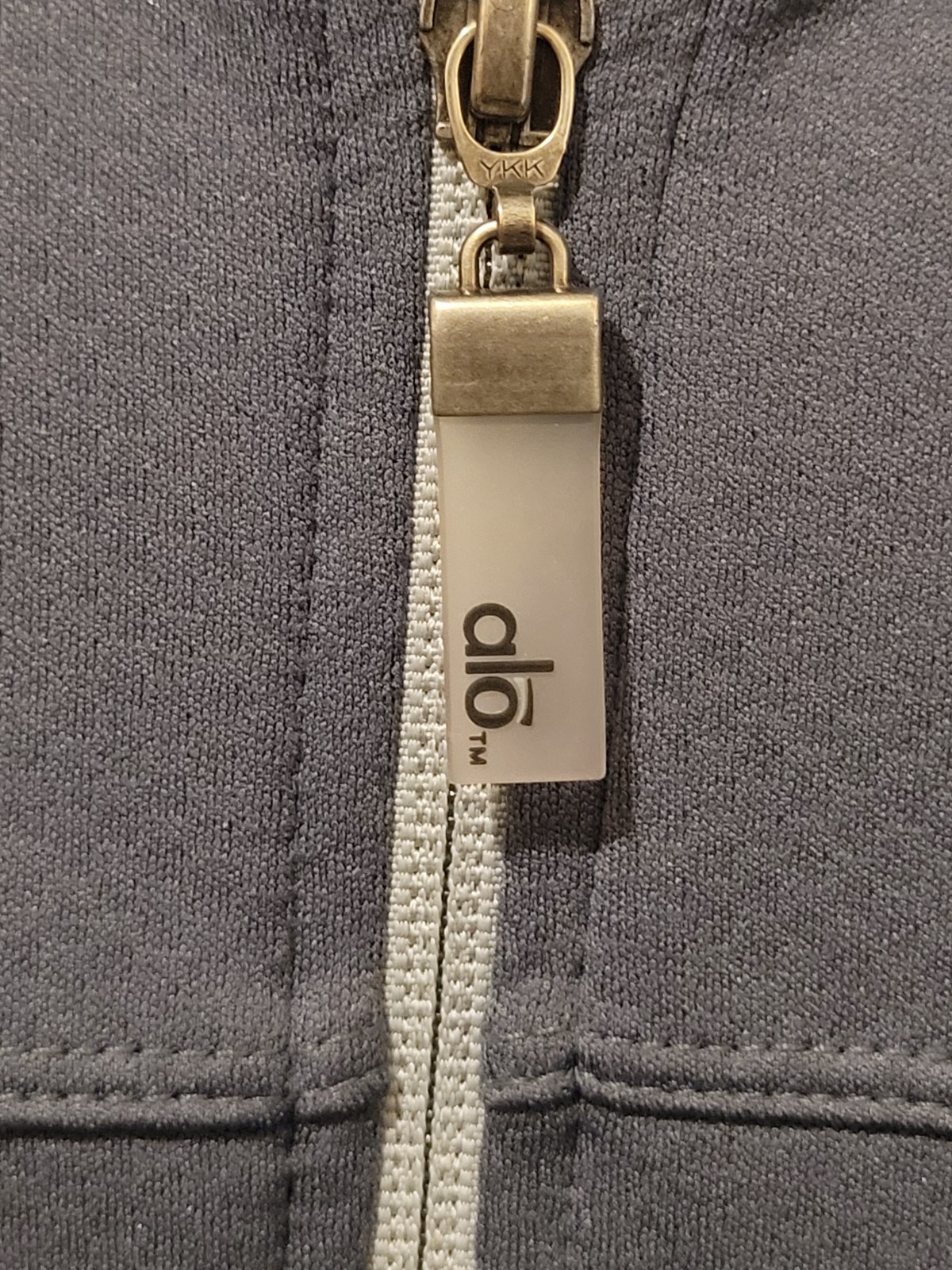 Alo Coolfit Performance Full Zip Jacket Gray Men'… - image 3