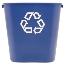 Rubbermaid Commercial 295673BE 28.13-qt. Deskside Recycling Bin - M, Blue New