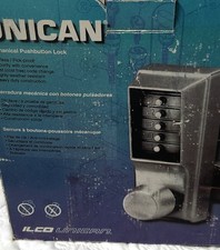 ILCO Unican 1000 Series Mechanical Pushbutton Door Lock Gold New Open Box *PICS*
