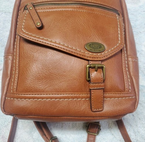 B.O.C saddle backpack purse Brown Faux Leather - Picture 2 of 13