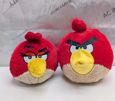 Angry Birds Red Bird  Female Red Bird Plush Lot Rovio 2011 Commonwealth Toys