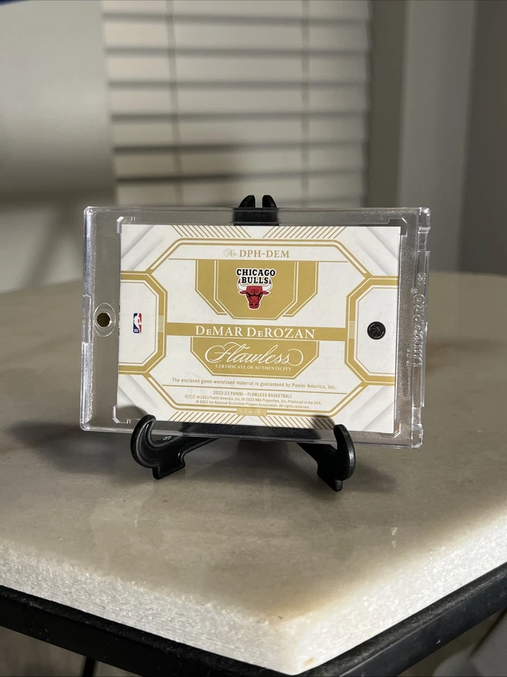 2023-24 Panini Flawless #DPH-DEM Demar Derozan GU двойная нашивка /20 *9 ПЕРЕРЫВОВ* CHI - Изображение 2 из 2
