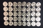 LOT # 1053   ROLL OF 40 WASHINGTON QUARTERS (UNCIRCULATED) (90% SILVER)