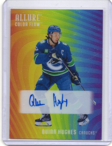 Quinn Hughes #RA-QH 2025 Upper Deck Allure Color Flow Full Rainbow Autograph card