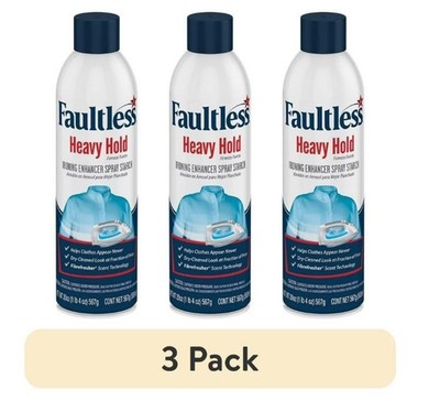 Faultless Heavy Hold Ironing Enhancer Spray Starch, 20 oz (3 pack)
