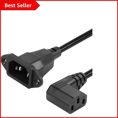 Platzsparendes 11,8 Zoll C14 auf C13 Stromkabel - Ideal für Monitore & mehr