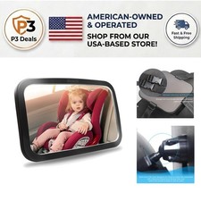 Baby Car Seat Mirror - Shatterproof Easy to Install with Headrest Mount