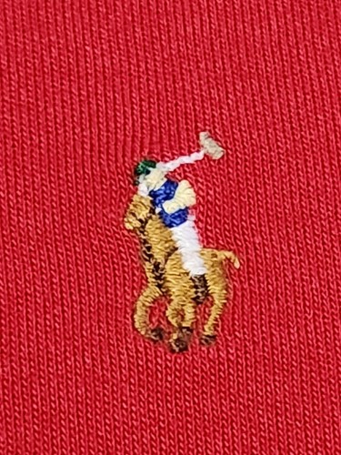 Polo Ralph Lauren Classic Sweater Boys XL 18-20 Red Quarter Zip Multicolor Pony - Picture 2 of 6