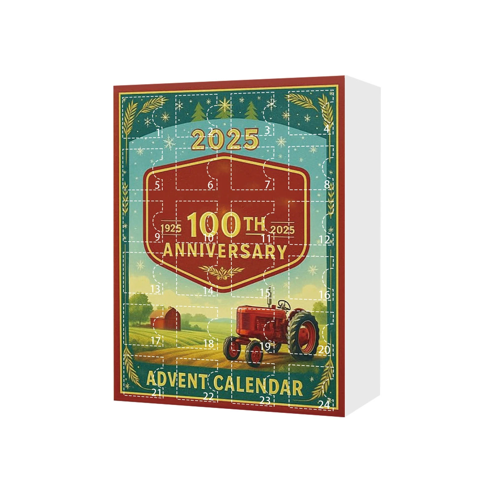 Tractor 100th Anniversary Advent Calendar, 24 Days Christmas Countdown Calendar