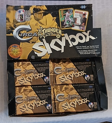 1998 Skybox THUNDER Circa Wax Box 32 Packs Factory Sealed Inserts MLB Baseball