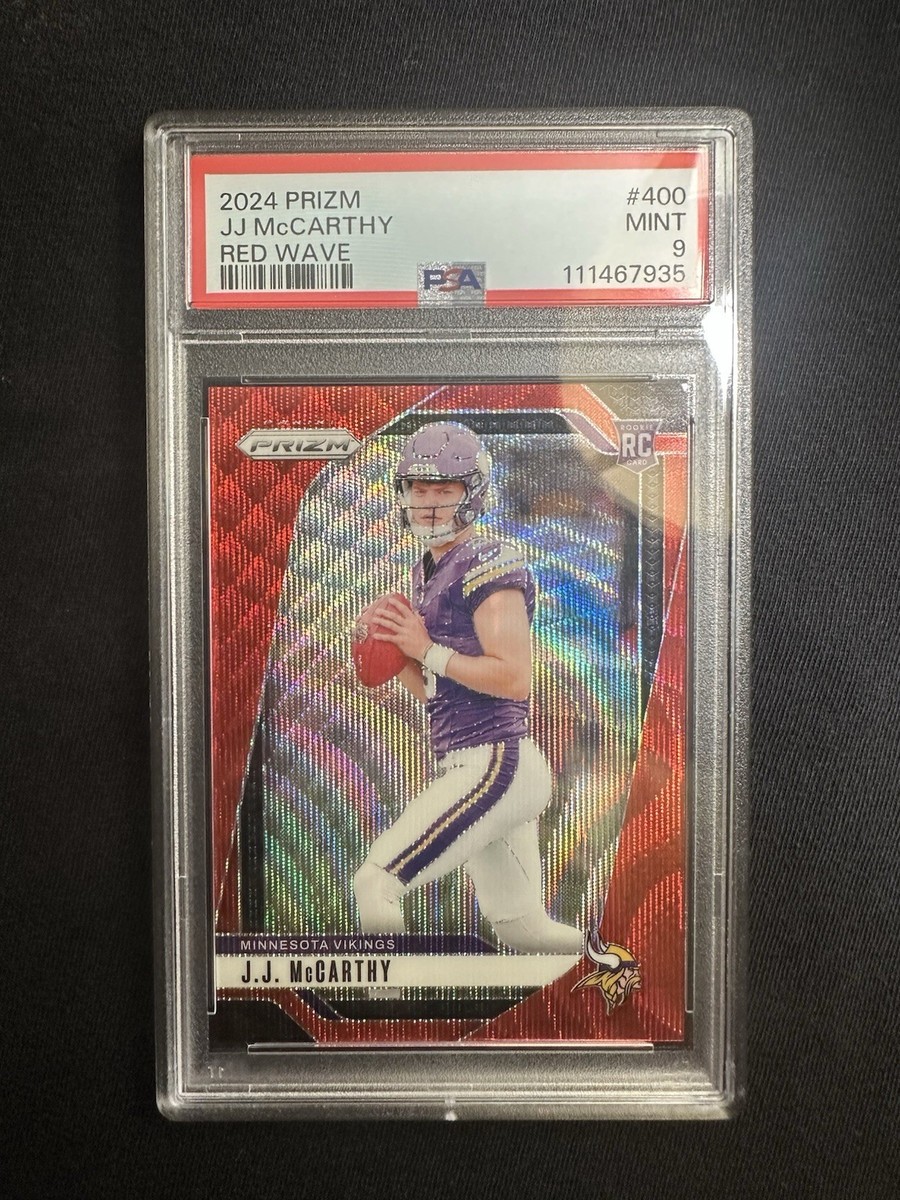 149枚限定 Panini JJ McCarthy PSA 9 RC 2024 Panini Prizm - Rookies J.J. McCarthy #400 Red Wave