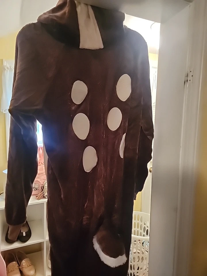 Mono de una pieza, con capucha, disfraz de reno, adulto talla L-XL Foto 3 de 4