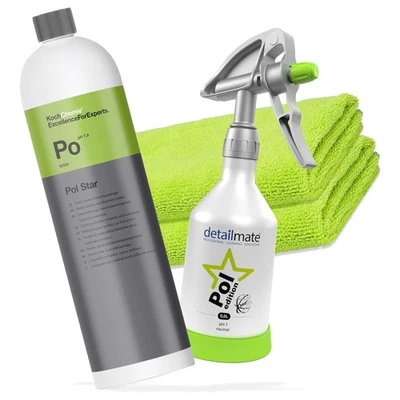 Juego de limpieza interior detailmate Pol Star: Koch Chemie POL Star 1L + botella pulverizadora