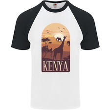 Kenya Safari Mens S/S Baseball T-Shirt