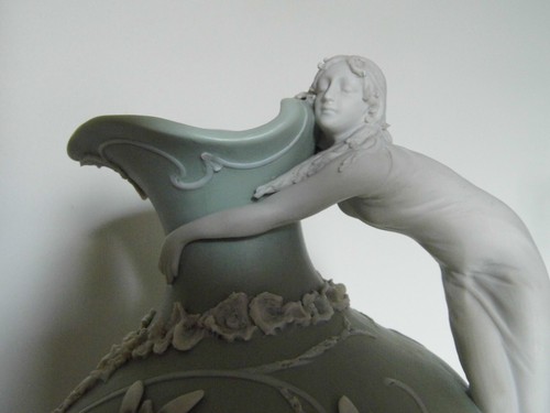 PICHET BUIRE ANTIQUE EPOQUE ART-NOUVEAU 1897 SAXE FEMME ALANGUIE RONDE-BOSSE BE - Picture 8 of 15
