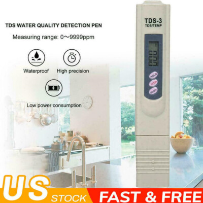 LCD Digital TDS3 Meter Filter Test Temp PPM Stick Drinking Water Purity Tester 