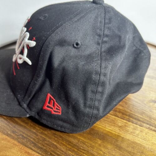 New Era Detroit Red Wings Hat Cap Adjustable Snapback Black Red NHL Spell Out - Picture 3 of 10