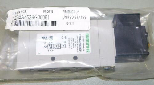 NEW ASCO NUMATICS L22BA452BG00061 Valve, Flow Control, Solenoid 24 VDC 5 Port