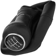 POMELLO LEVA DEL CAMBIO 6-MARCE + CUFFIA NERO 23 mm PER VW GOLF IV BORA 98-05 