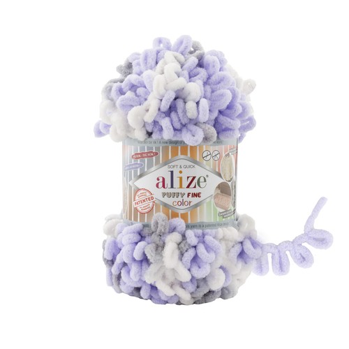 5 x ALIZE Puffy Fine Color Schlaufengarn Fingerstrickgarn - Bild 72 von 119