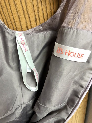 JJ's House Damenkleid weich lila 14 A-Linie Braut Spitze Chiffon knielang neu mit Etikett - Bild 7 von 8