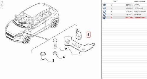RELE' VENTOLA RAFFREDDAMENTO ALFA ROMEO 145 146 FIAT GRANDE PUNTO 46537685 - Picture 4 of 4