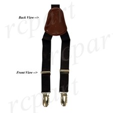 New Y back Kid's Boy's Suspender Braces adjustable strap clip on casual brown