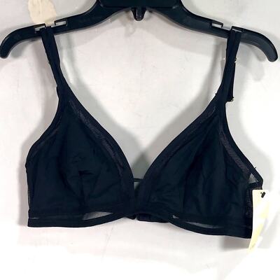 Lively  Mesh Trim Bralette, Size M - Jet Black Women's