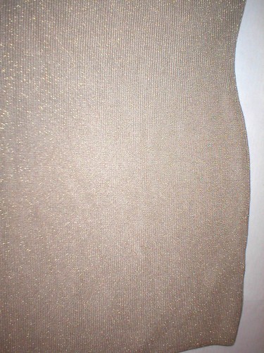 New Womens M Calvin Klein Dress Gold Metallic Sweater Long Sleeves Knee Work Med - Picture 12 of 12