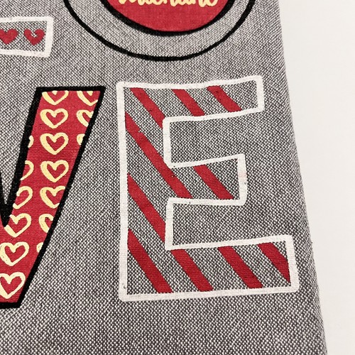 Valentine Day Kitchen Hand Tea Flour Sack Towel Gray Love Red Hearts 100% Cotton - Picture 8 of 18