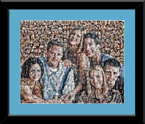 Arte de pared de mosaico fotográfico de amigos usando más de 50 imágenes de cada personaje de amigo - Imagen 3 de 8