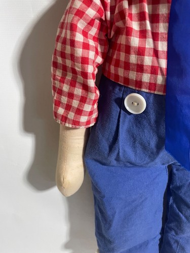 Vintage Knickerbocker Raggedy Ann & Andy Dolls Set 30” & 20” Cloth “I Love You” - Picture 11 of 16