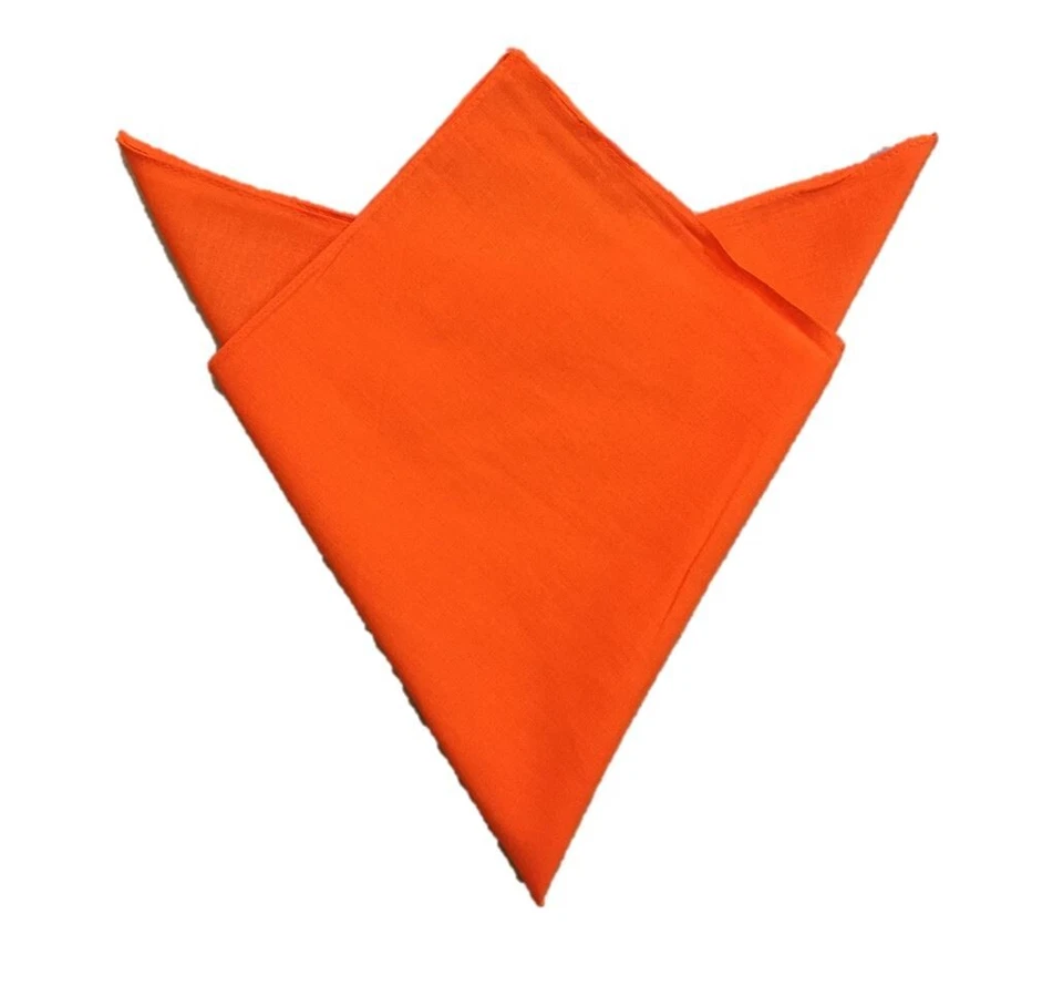 STYLEX PARTY Uni Orange Bandana 100% Baumwolle Hals Handgelenk Halstuch Schal Haar Kopfbedeckung