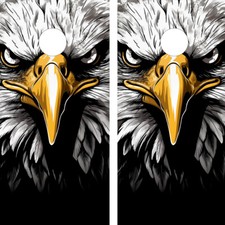 WATERPROOF  FADEPROOF Cornhole Board Wraps / Bald Eagle