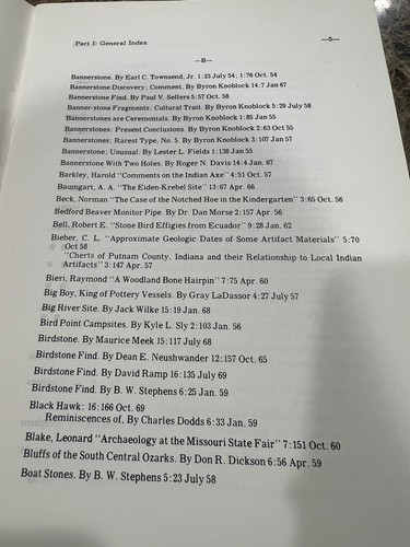 Index Central States Archaeological Journal -  Volumes 1-16   1954-1969 - Picture 3 of 7