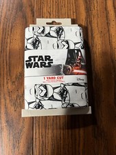 Star Wars Cotton Fabric Stormtroopers Soldier Black White Disney 36 x44 1 Yard
