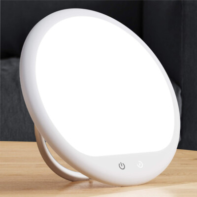 Light Therapy Lamp,Happy Bright White Lamps Adjustable Brightness Touch ...