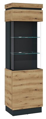 Vitrine Vitrinenschrank Kommode Sideboard Schrank Coast Evoke Eiche grau