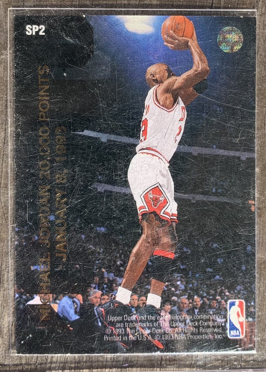 1993 upper deck basketball cards Card #SP2 Michael Jordan 20,000 