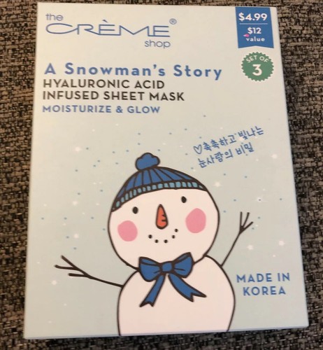 The Creme Shop Face Mask Hyaluronic Acid Infused Moisturize & Glow Set of 3 New - Picture 3 of 6
