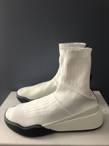 Stella McCartney Loop Knit High Top Trainers Sock Sneaker White Boot EU 37 Italy - Picture 12 of 12