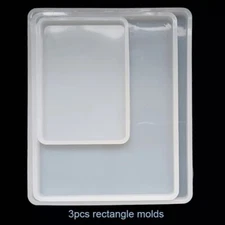 Rectangle Resin Silicone Molds Set Large Medium Small
