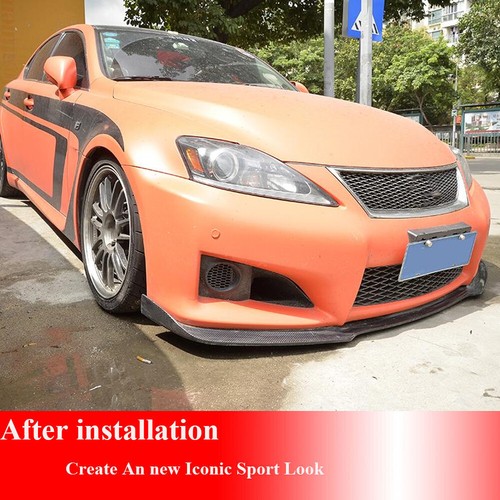 REAL CARBON Front Bumper Lip Spoiler Fit for LEXUS IS F Sedan 2011-2012 BODYKIT - Picture 3 of 15