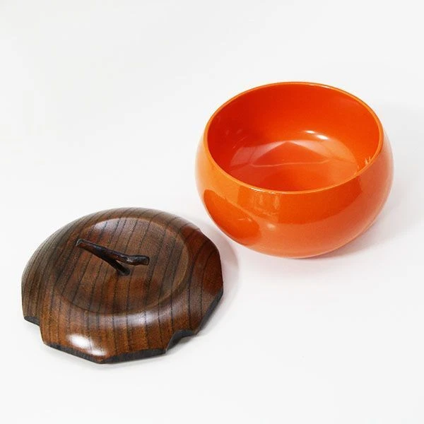 Persimmon Lacquer Box Case Natural Wood Japanese Traditional Craft New - Image 3 of 4