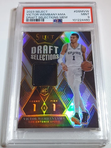 2023 Select Victor Wembanyama Rookie #PATCH Draft Selections Memorabilia - PSA 9