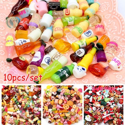 Mix Lot Cute Food Candies Scrapbooking Flatback Cabochons DIY Craft Kit Supplies