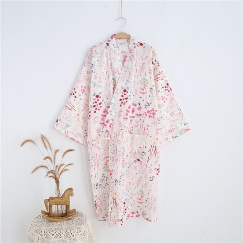 Mujeres Vestido de baño al vapor con estampado floral de algodón kimono yukata - Imagen 1 de 11