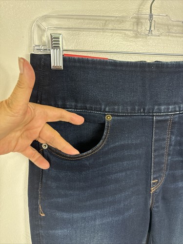 SPANX Signature Waist Skinny Jeans Women's 28 Blue NWT Back Exposed Zipper - Picture 4 of 13