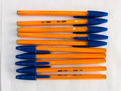 BIC ORANGE ORIGINAL FINE 0.8mm BALL POINT BALL PEN BIROS BLACK AND BLUE - Picture 6 of 11