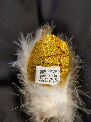 Vintage Mann Porzellan Frau Gesicht Kopf Weihnachtsschmuck Feder Lady Flapper - Bild 2 von 6